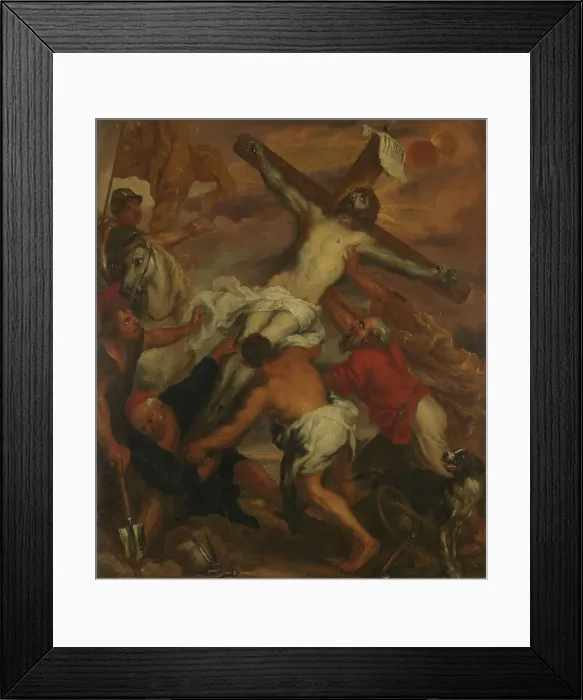 Framed Print : The Raising of the Cross, probably last half of 17th century. Creator: Unknown Framed Print : The Raising of the Cross, probably last half of 17th century. Creator: Unknown