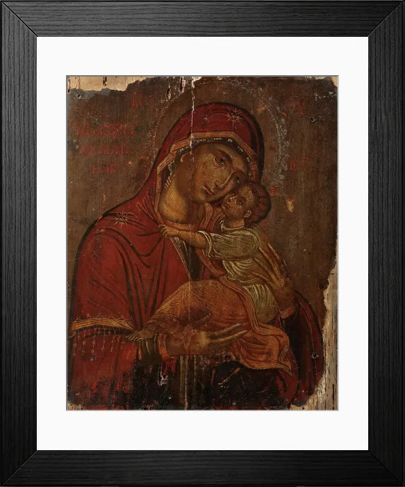 Framed Print : The Virgin Glykophilousa The hope of the Despaired, End of 16th century. Creator: Unknown Framed Print : The Virgin Glykophilousa The hope of the Despaired, End of 16th century. Creator: Unknown