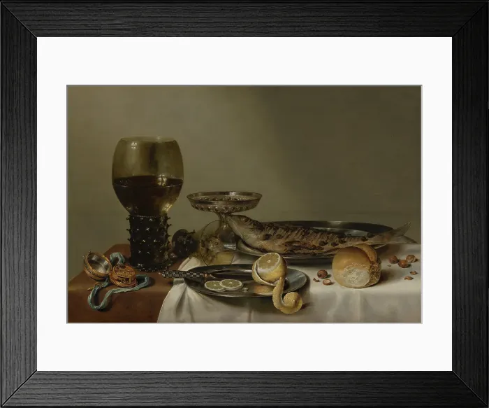 Framed Print : Still Life with a Roemer and Watch, c1610-1680. Creator: Willem Claesz. Heda Framed Print : Still Life with a Roemer and Watch, c1610-1680. Creator: Willem Claesz. Heda