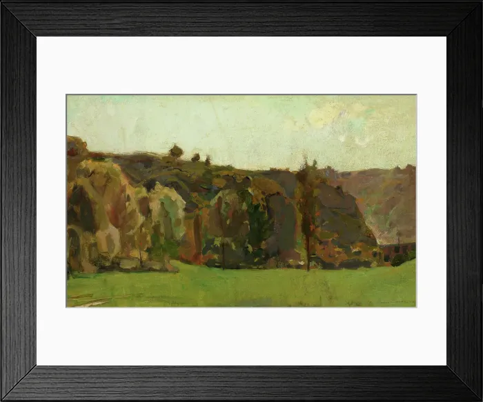 Framed Print : Landscape in the Ardennes, 1882. Creator: Felicien Rops Framed Print : Landscape in the Ardennes, 1882. Creator: Felicien Rops