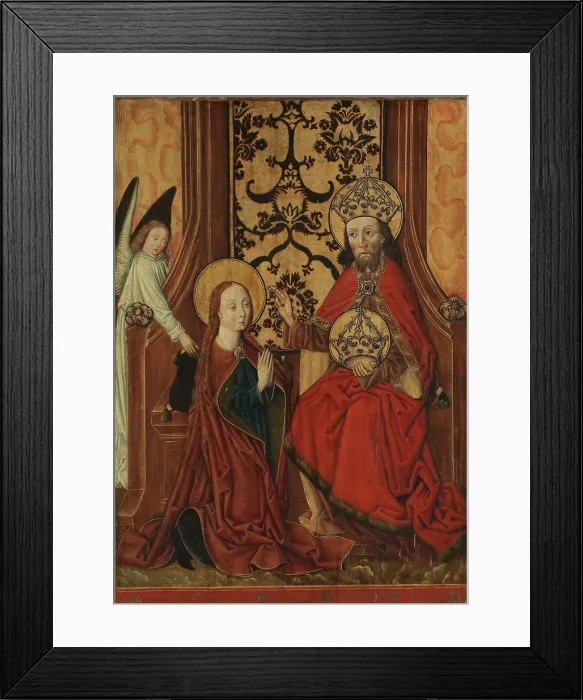 Framed Print : Coronation of Mary, probably between 1450 and 1500. Creator: Unknown Framed Print : Coronation of Mary, probably between 1450 and 1500. Creator: Unknown