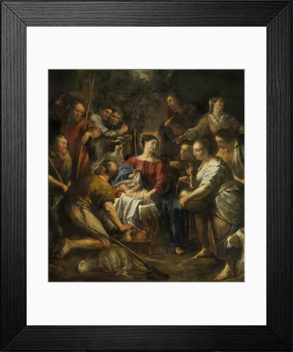 Framed Print : The Adoration of the Shepherds. Creator: Jan Cossiers Framed Print : The Adoration of the Shepherds. Creator: Jan Cossiers