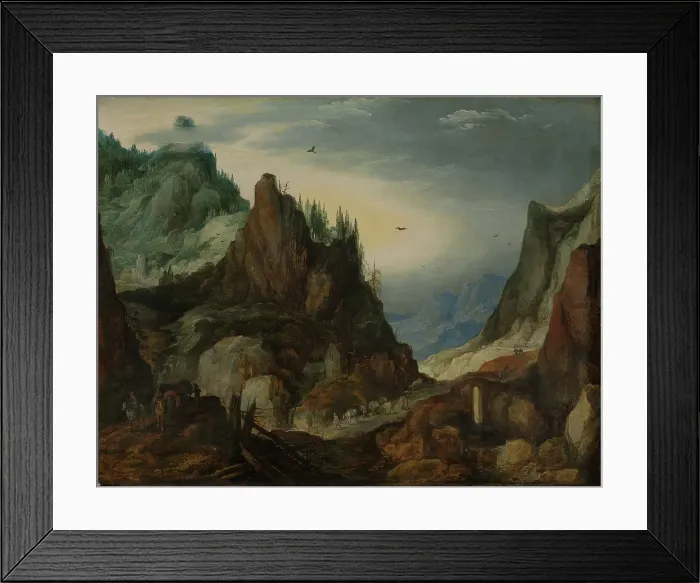 Framed Print : Mountainous landscape, probably beginning of 17th century. Creators: Joos de Momper, the younger, Jan Brueghel the Elder Framed Print : Mountainous landscape, probably beginning of 17th century. Creators: Joos de Momper, the younger, Jan Brueghel the Elder