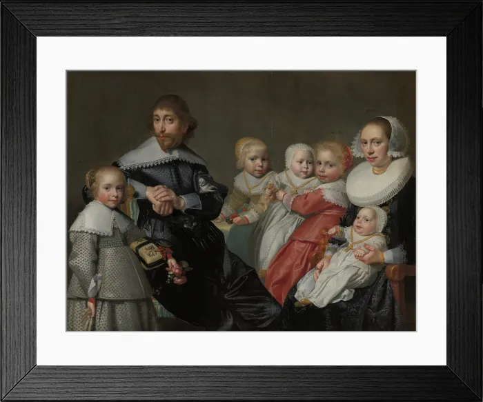 Framed Print : Doctor Cornelis van der Heijde and Ariaentgen Ariens de Buijser with their Children, 1639. Creator: Jan Daemen Cool Framed Print : Doctor Cornelis van der Heijde and Ariaentgen Ariens de Buijser with their Children, 1639. Creator: Jan Daemen Cool