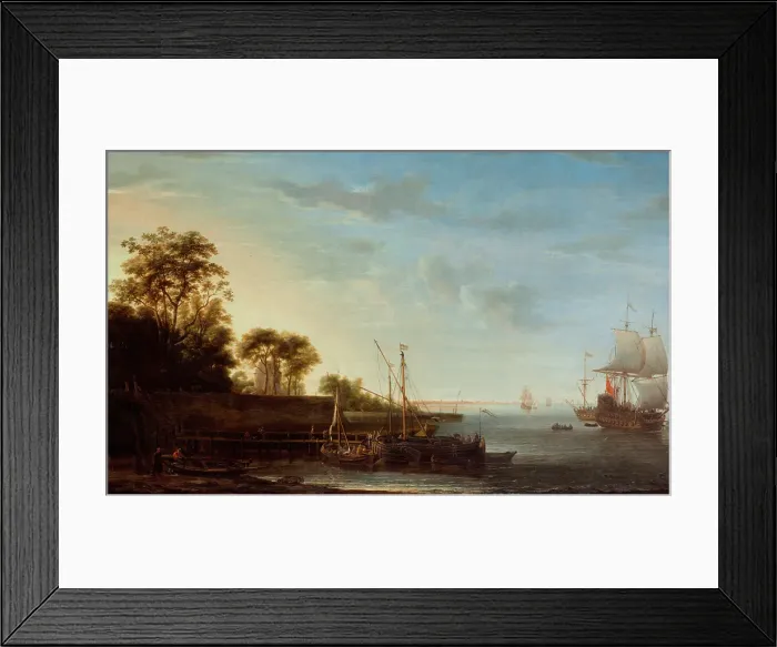 Framed Print : Stretch of Coast by the Zuiderzee, late 1600s or early 1700s. Creator: Simon de Vlieger Framed Print : Stretch of Coast by the Zuiderzee, late 1600s or early 1700s. Creator: Simon de Vlieger