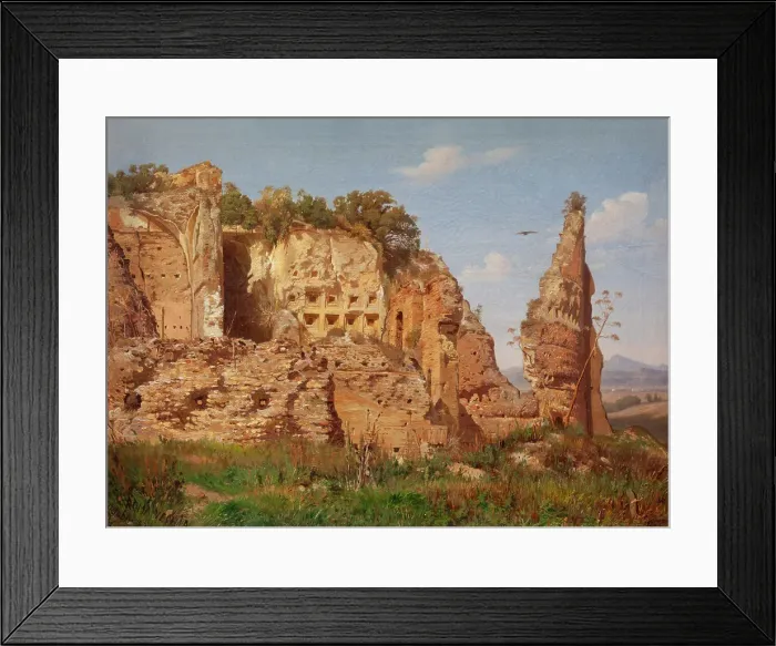 Framed Print : Landscape from Rome, Villa dei Quintili near Via Appia, 1870. Creator: Harald Jerichau Framed Print : Landscape from Rome, Villa dei Quintili near Via Appia, 1870. Creator: Harald Jerichau
