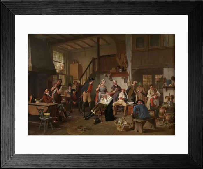 Framed Print : Shaving Day, 1873. Creator: Jan David Col Framed Print : Shaving Day, 1873. Creator: Jan David Col