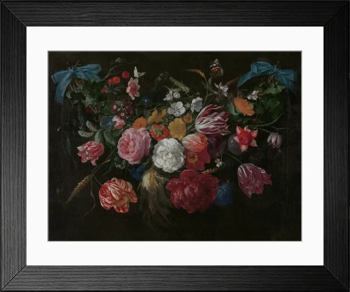 Framed Print : Flowers and Insects, c1630-1680. Creator: Jan Davidsz de Heem Framed Print : Flowers and Insects, c1630-1680. Creator: Jan Davidsz de Heem