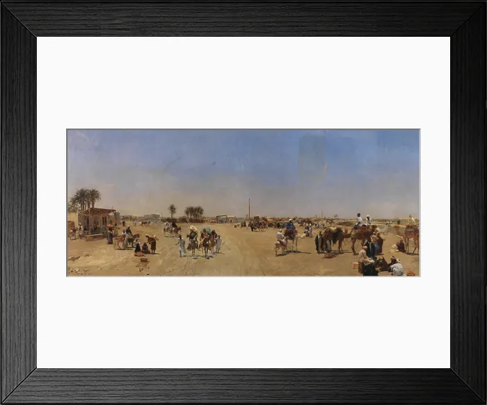 Framed Print : Cairo Seen from the Kasr-el-Nil Bridge, 1881. Creator: Emile Charles Wauters Framed Print : Cairo Seen from the Kasr-el-Nil Bridge, 1881. Creator: Emile Charles Wauters