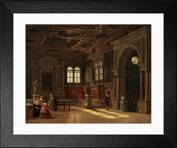 Framed Print : Interior from Scoula St. Rocco, Venice, 1852. Creator: Heinrich Hansen Framed Print : Interior from Scoula St. Rocco, Venice, 1852. Creator: Heinrich Hansen