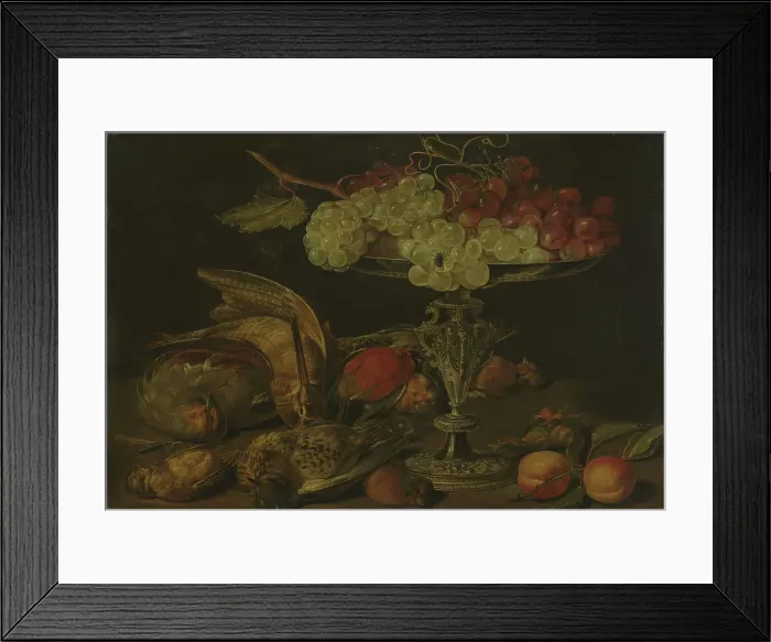 Framed Print : Still Life with Silver Vase, c1620. Creator: Unknown Framed Print : Still Life with Silver Vase, c1620. Creator: Unknown