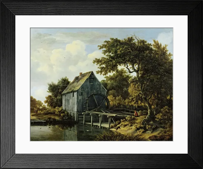Framed Print : The Watermill, 1662. Creator: Meindert Hobbema Framed Print : The Watermill, 1662. Creator: Meindert Hobbema