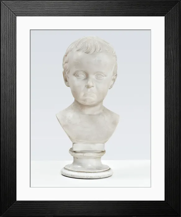 Framed Print : Marble bust of the late Hother Hage, 1848. Creator: Herman Wilhelm Bissen Framed Print : Marble bust of the late Hother Hage, 1848. Creator: Herman Wilhelm Bissen