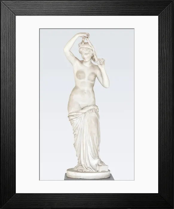 Framed Print : Venus tying up her hair, c1842. Creator: Herman Wilhelm Bissen Framed Print : Venus tying up her hair, c1842. Creator: Herman Wilhelm Bissen