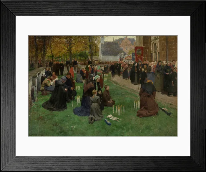Framed Print : Pilgrims Moving Around the Church, 1903-1905. Creator: Frans van Leemputten Framed Print : Pilgrims Moving Around the Church, 1903-1905. Creator: Frans van Leemputten
