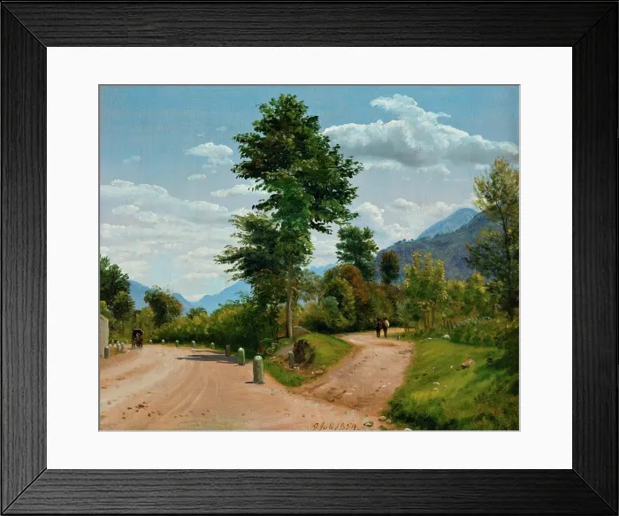 Framed Print : Country Road in the Sabine Hills, 1854. Creator: Peter Christian Thamsen Skovgaard Framed Print : Country Road in the Sabine Hills, 1854. Creator: Peter Christian Thamsen Skovgaard