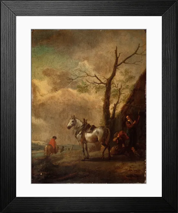 Framed Print : The Resting Place, c1645-1647. Creator: Philip Wouverman Framed Print : The Resting Place, c1645-1647. Creator: Philip Wouverman