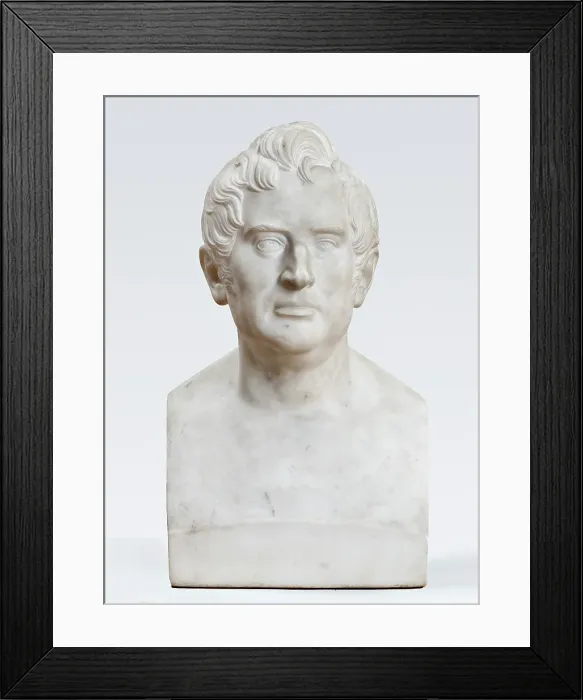 Framed Print : Bust of Adam Oehlenschlager (1779-1850), n.d. c1850. Creator: Herman Wilhelm Bissen Framed Print : Bust of Adam Oehlenschlager (1779-1850), n.d. c1850. Creator: Herman Wilhelm Bissen