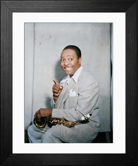Framed Print : Portrait of Louis Jordan, Paramount Theater(?), New York, N.Y. ca. July 1946. Creator: William Paul Gottlieb Framed Print : Portrait of Louis Jordan, Paramount Theater(?), New York, N.Y. ca. July 1946. Creator: William Paul Gottlieb