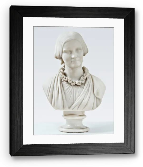 Framed Print : Bust of Mrs V. Heise, born Hage (1838-1912), November 20, 1860. Creator: Herman Wilhelm Bissen Framed Print : Bust of Mrs V. Heise, born Hage (1838-1912), November 20, 1860. Creator: Herman Wilhelm Bissen