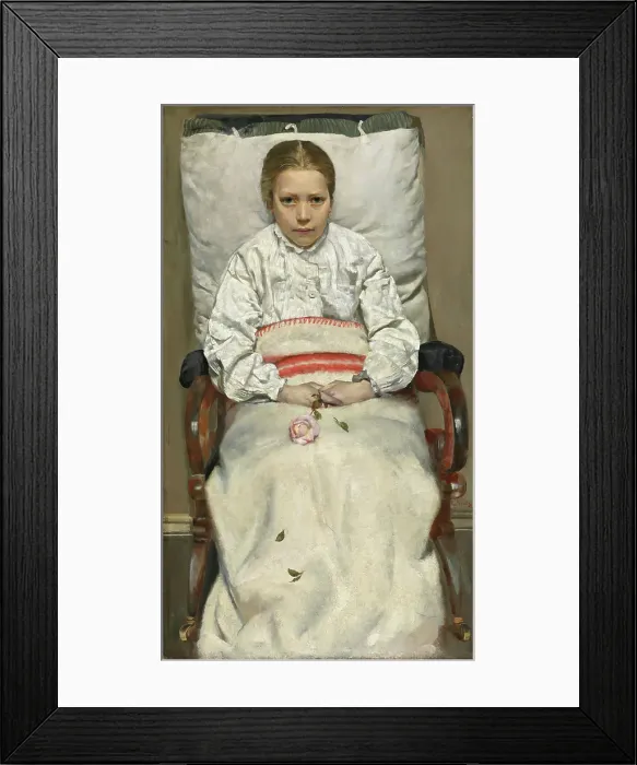 Framed Print : Sick Girl, 1881. Creator: Christian Krohg Framed Print : Sick Girl, 1881. Creator: Christian Krohg