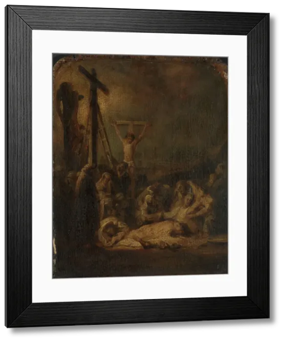 Framed Print : The Descent from the Cross, copy after Rembrandt, probably 18th century. Creator: Unknown Framed Print : The Descent from the Cross, copy after Rembrandt, probably 18th century. Creator: Unknown