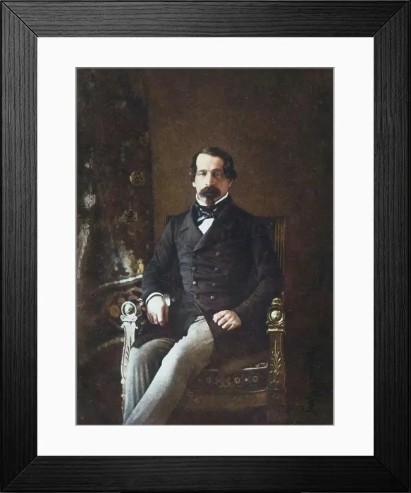 Framed Print : Portrait de Louis-Napoleon Bonaparte en Prince-President, 1852. Creator: Gustave Le Gray Framed Print : Portrait de Louis-Napoleon Bonaparte en Prince-President, 1852. Creator: Gustave Le Gray