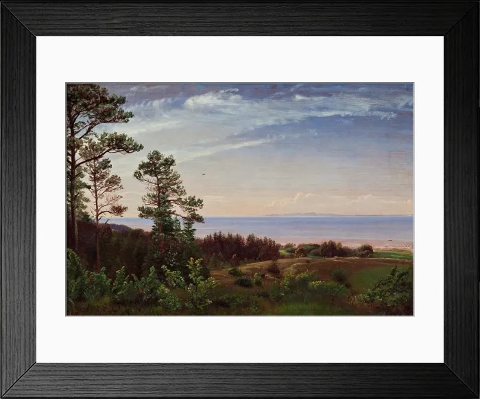 Framed Print : View from the northern coast of Zealand over Kattegat and Kullaberg, c1862. Creator: Peter Christian Thamsen Skovgaard Framed Print : View from the northern coast of Zealand over Kattegat and Kullaberg, c1862. Creator: Peter Christian Thamsen Skovgaard
