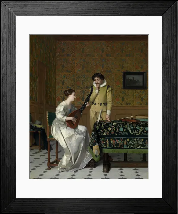 Framed Print : Musician. Creator: Florent Willems Framed Print : Musician. Creator: Florent Willems