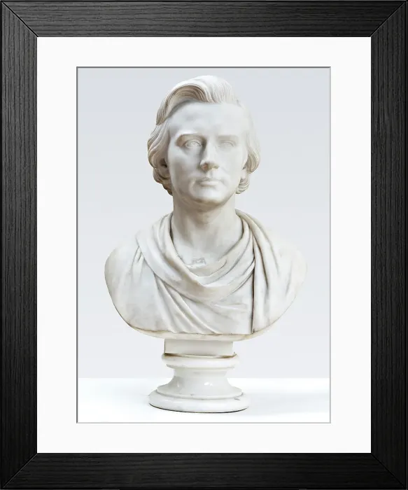 Framed Print : Marble bust of Peter Heise (1830-79), January 31, 1862. Creator: Herman Wilhelm Bissen Framed Print : Marble bust of Peter Heise (1830-79), January 31, 1862. Creator: Herman Wilhelm Bissen