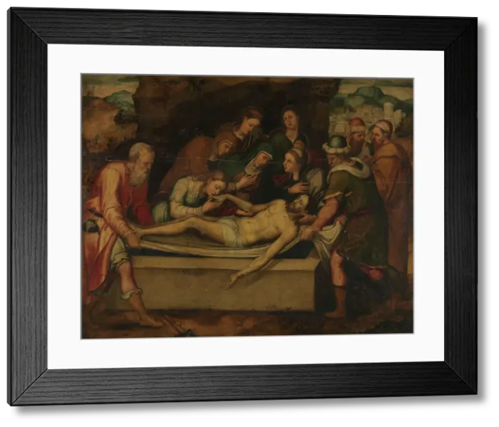 Framed Print : The burial, probably last half of 16th century. Creator: Unknown Framed Print : The burial, probably last half of 16th century. Creator: Unknown