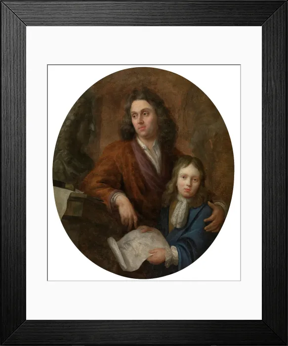 Framed Print : The Sculptor Willem Kerricx and his Son Willem Ignatius. Creator: Jacob Denys Framed Print : The Sculptor Willem Kerricx and his Son Willem Ignatius. Creator: Jacob Denys