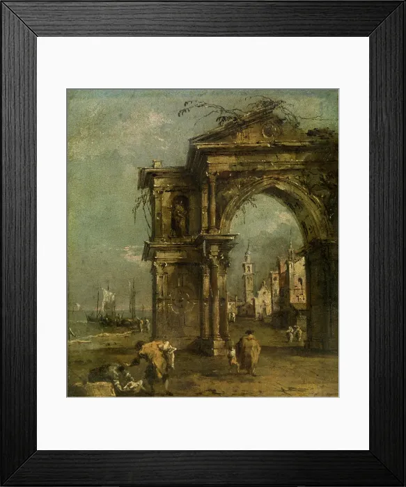 Framed Print : Triumphal Arch in Venice, c1740-1790. Creator: Francesco Guardi Framed Print : Triumphal Arch in Venice, c1740-1790. Creator: Francesco Guardi