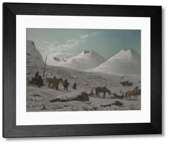 Framed Print : Winter, 1834. Creator: Knud Baade Framed Print : Winter, 1834. Creator: Knud Baade
