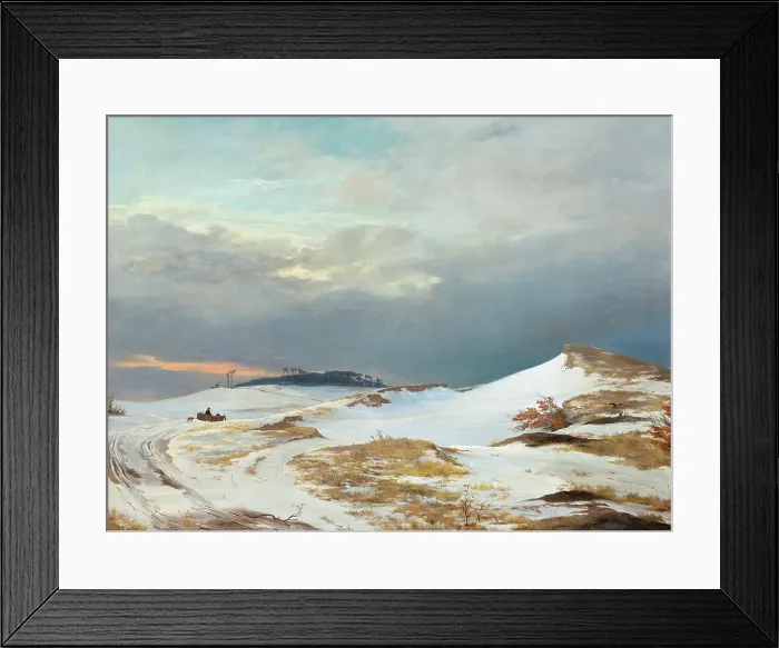 Framed Print : Winter landscape with Northern Zealand character, 1841. Creator: Johan Thomas Lundbye Framed Print : Winter landscape with Northern Zealand character, 1841. Creator: Johan Thomas Lundbye