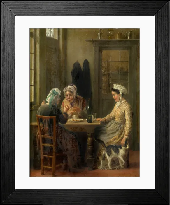Framed Print : Afternoon Coffee. Creator: Francois Antoine de Bruycker Framed Print : Afternoon Coffee. Creator: Francois Antoine de Bruycker