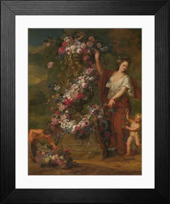 Framed Print : Allegorical Figure with Flowers, 1688. Creator: Gaspar Peeter Verbruggen II Framed Print : Allegorical Figure with Flowers, 1688. Creator: Gaspar Peeter Verbruggen II