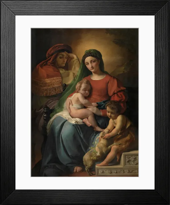 Framed Print : Holy Family with the Infant Saint John the Baptist, 1848. Creator: Francois-Joseph Navez Framed Print : Holy Family with the Infant Saint John the Baptist, 1848. Creator: Francois-Joseph Navez