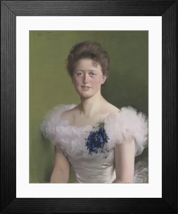 Framed Print : Portrait of Benedikte Sophie Kaltenborn, 1898. Creator: Asta Norregaard Framed Print : Portrait of Benedikte Sophie Kaltenborn, 1898. Creator: Asta Norregaard