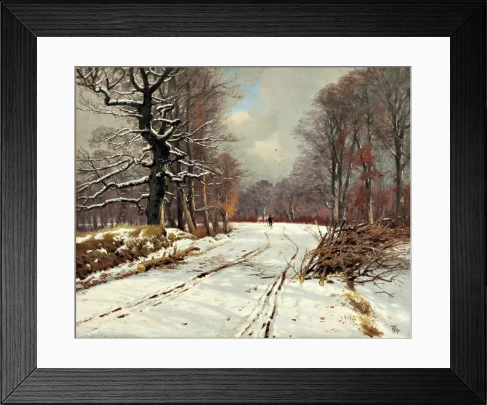 Framed Print : Winter landscape of forests near Hillerod, n.d. c1865-1905. Creator: Thorvald Niss Framed Print : Winter landscape of forests near Hillerod, n.d. c1865-1905. Creator: Thorvald Niss