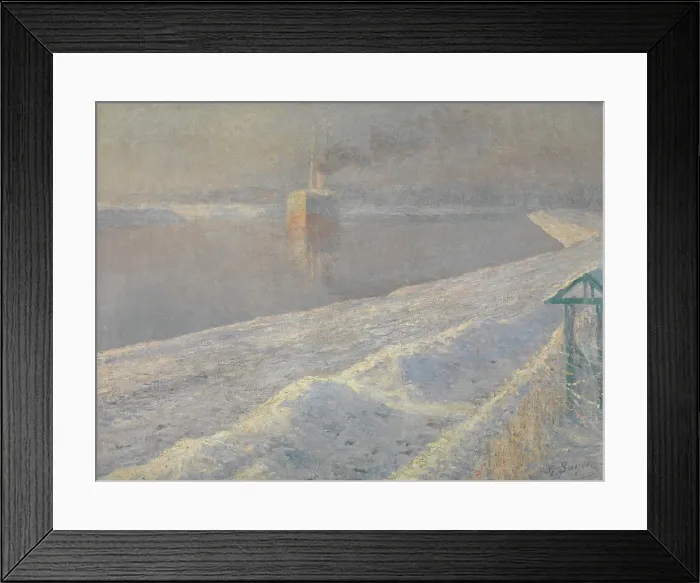 Framed Print : Winterstorm, c1890-1910. Creator: Georges Buysse Framed Print : Winterstorm, c1890-1910. Creator: Georges Buysse