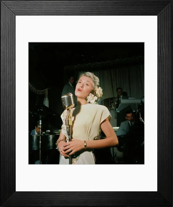 Framed Print : Portrait of June Christy and Red Rodney, Club Troubadour, New York, N.Y. ca. Sept. 1947. Creator: William Paul Gottlieb Framed Print : Portrait of June Christy and Red Rodney, Club Troubadour, New York, N.Y. ca. Sept. 1947. Creator: William Paul Gottlieb