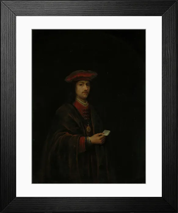 Framed Print : A Nobleman in red Costume, 1650. Creator: Philip Koninck Framed Print : A Nobleman in red Costume, 1650. Creator: Philip Koninck