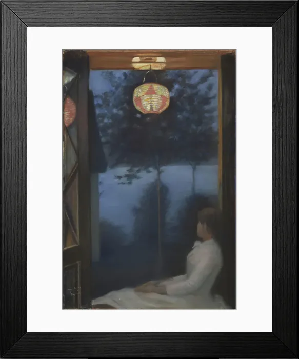 Framed Print : A Japanese Lantern, 1886. Creator: Oda Krohg Framed Print : A Japanese Lantern, 1886. Creator: Oda Krohg