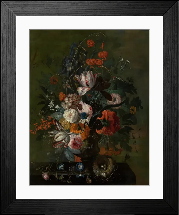 Framed Print : Bouquet of Flowers, c1710-1740. Creator: Jacob van Huysum Framed Print : Bouquet of Flowers, c1710-1740. Creator: Jacob van Huysum
