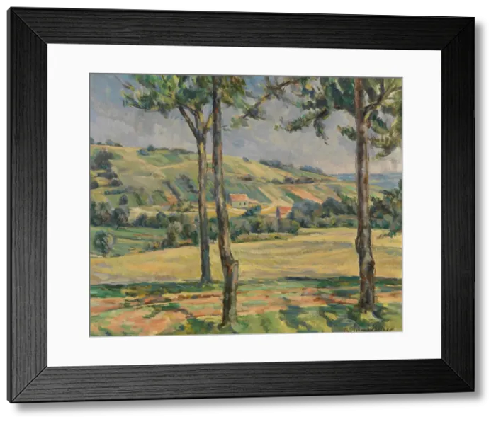 Framed Print : Landscape with three trees, c1910-1940. Creator: Charles Schenckbecher Framed Print : Landscape with three trees, c1910-1940. Creator: Charles Schenckbecher
