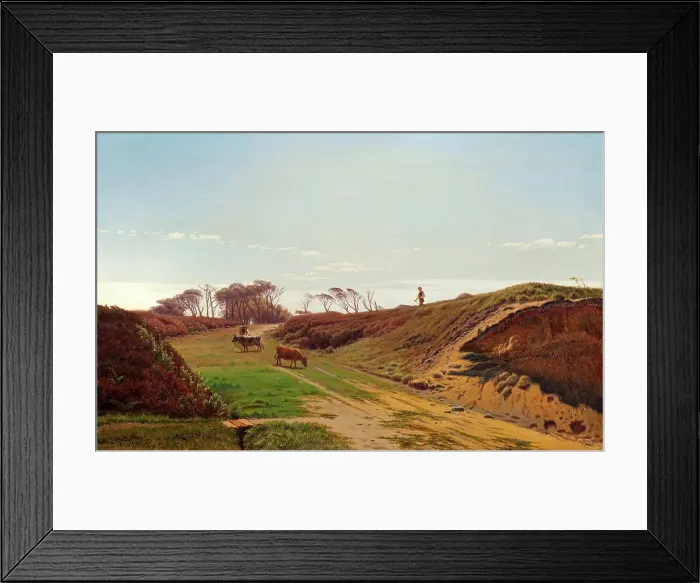 Framed Print : A country lane in Northern Jutland, 1876. Creator: Thorvald Niss Framed Print : A country lane in Northern Jutland, 1876. Creator: Thorvald Niss