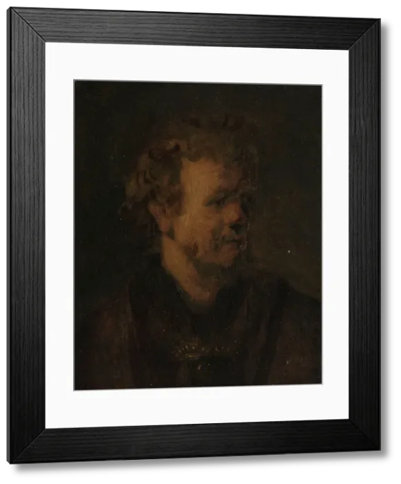 Framed Print : Portrait of a man / Tronie, c1645. Creator: School of Rembrandt van Rijn Framed Print : Portrait of a man / Tronie, c1645. Creator: School of Rembrandt van Rijn