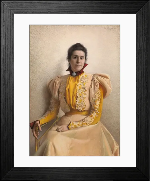 Framed Print : Portrait of Marthine Cappelen Hjort, b. Kiaer, 1897. Creator: Asta Norregaard Framed Print : Portrait of Marthine Cappelen Hjort, b. Kiaer, 1897. Creator: Asta Norregaard