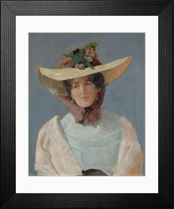 Framed Print : Portrait of the actress Agnes Mowinckel, 1904. Creator: Christian Krohg Framed Print : Portrait of the actress Agnes Mowinckel, 1904. Creator: Christian Krohg